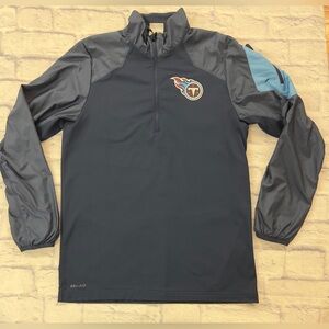 NFL Onfield Nike Dri-FIT Navy Tennessee Titans 1/4 zip Pullover Unisex sz Small